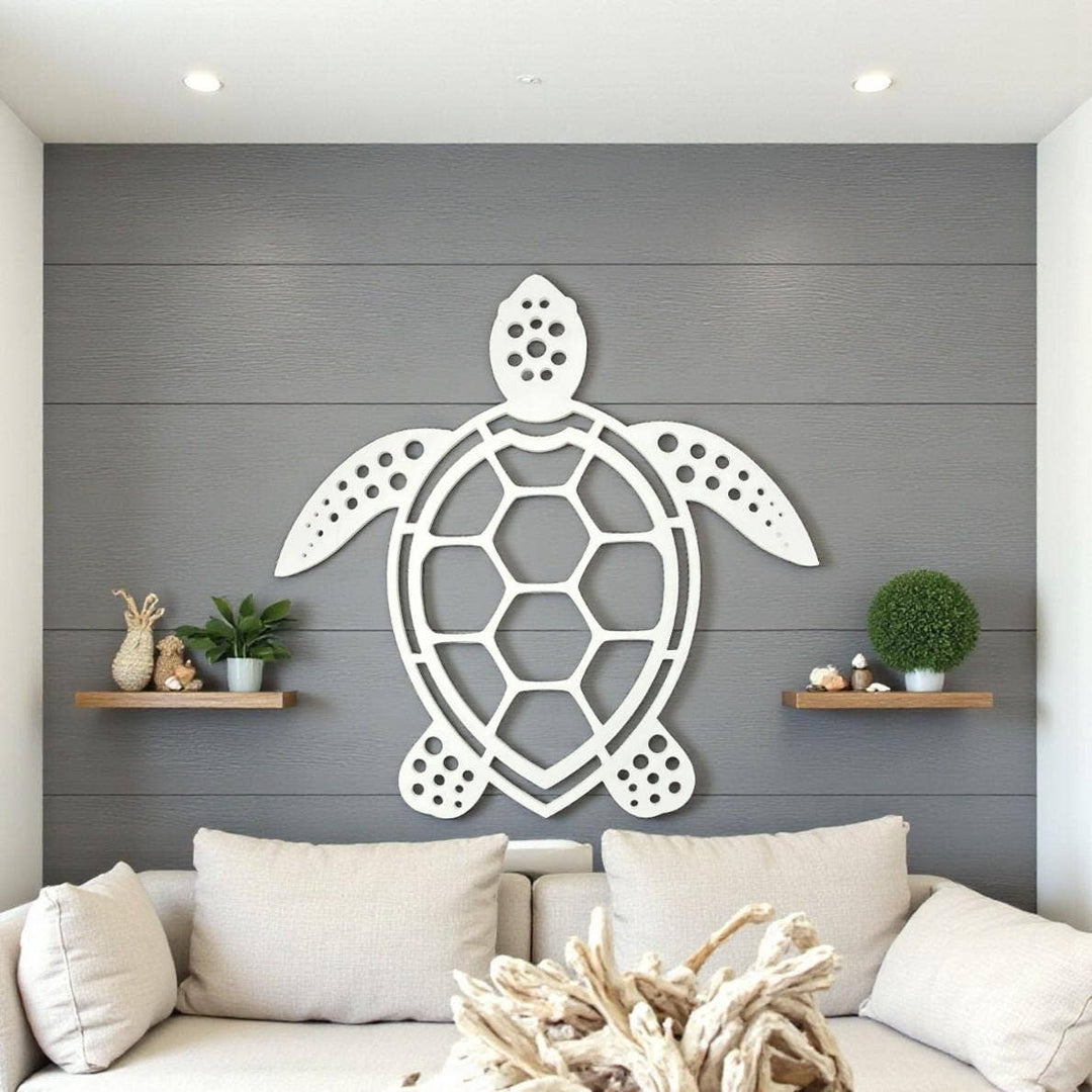 Sea Turtle Outdoor Wall Art, Weatherproof PVC