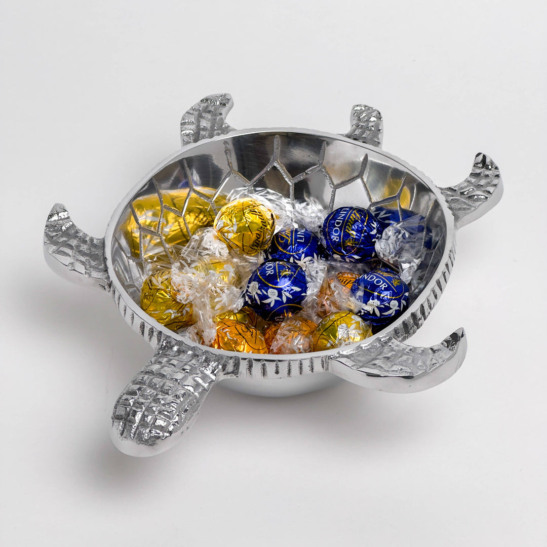 Aluminum Etched Turtle Bowl
