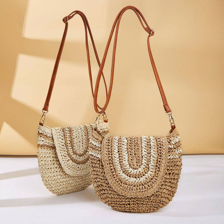PASTORAL CLAMSHELL WOVEN BAG