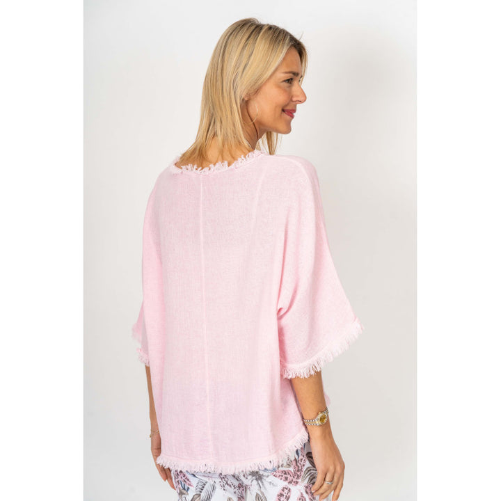 Look Mode Raw Edge 3/4 sleeve