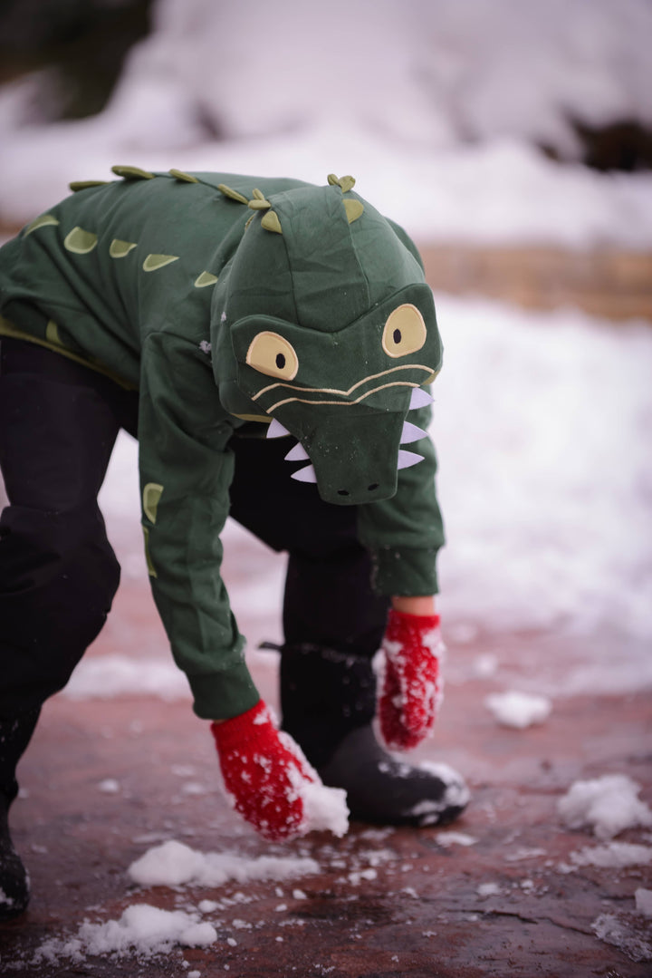 Alligator Spikes 3D Kids Hoodie