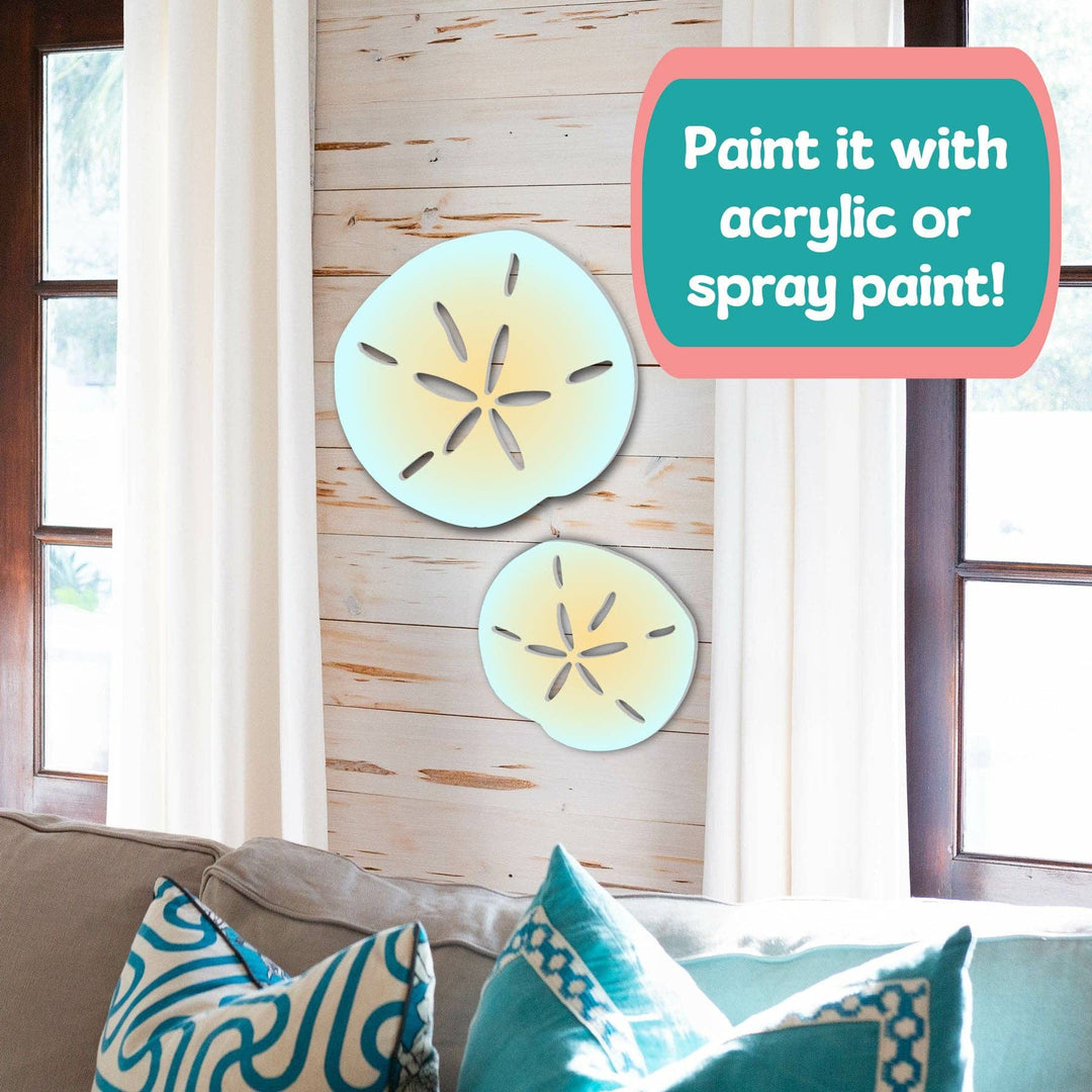 Sand Dollar Wall Decor, Coastal Sign for Beach House, PVC Sand Dollar