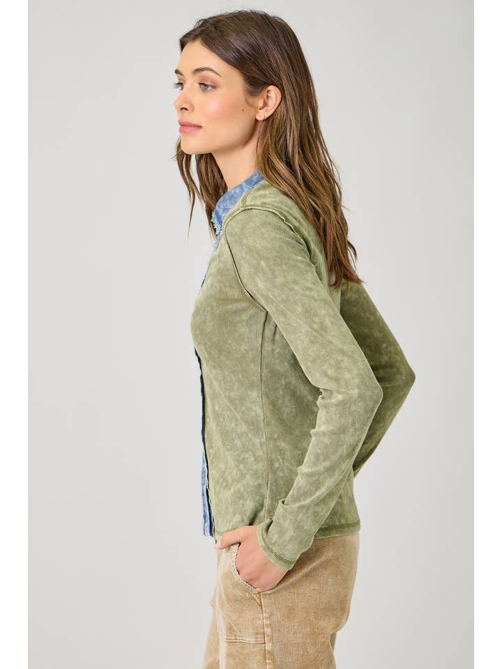 Mineral Washed Button Down