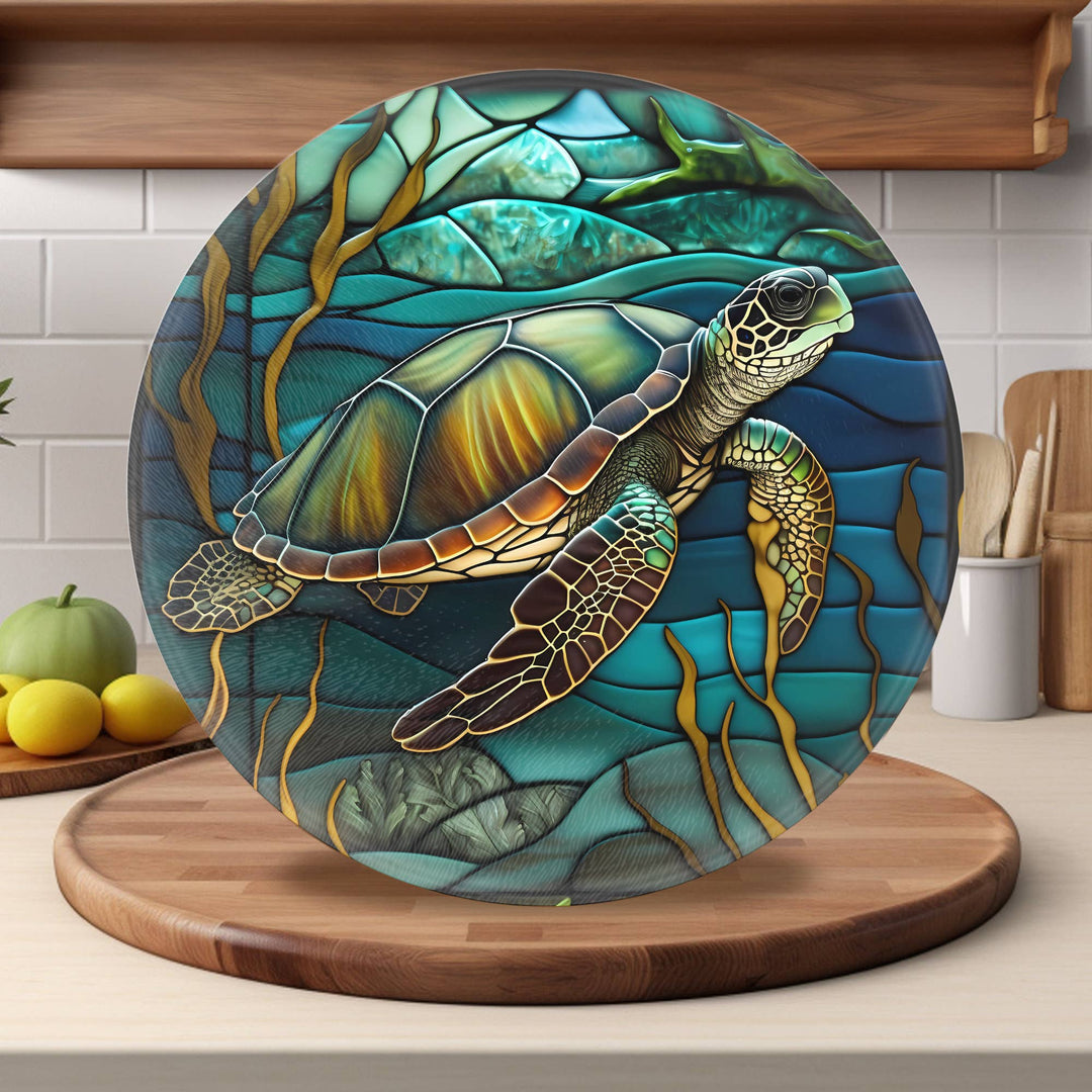 Turtle Glass Cutting Board