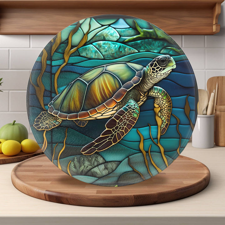 Turtle Glass Cutting Board