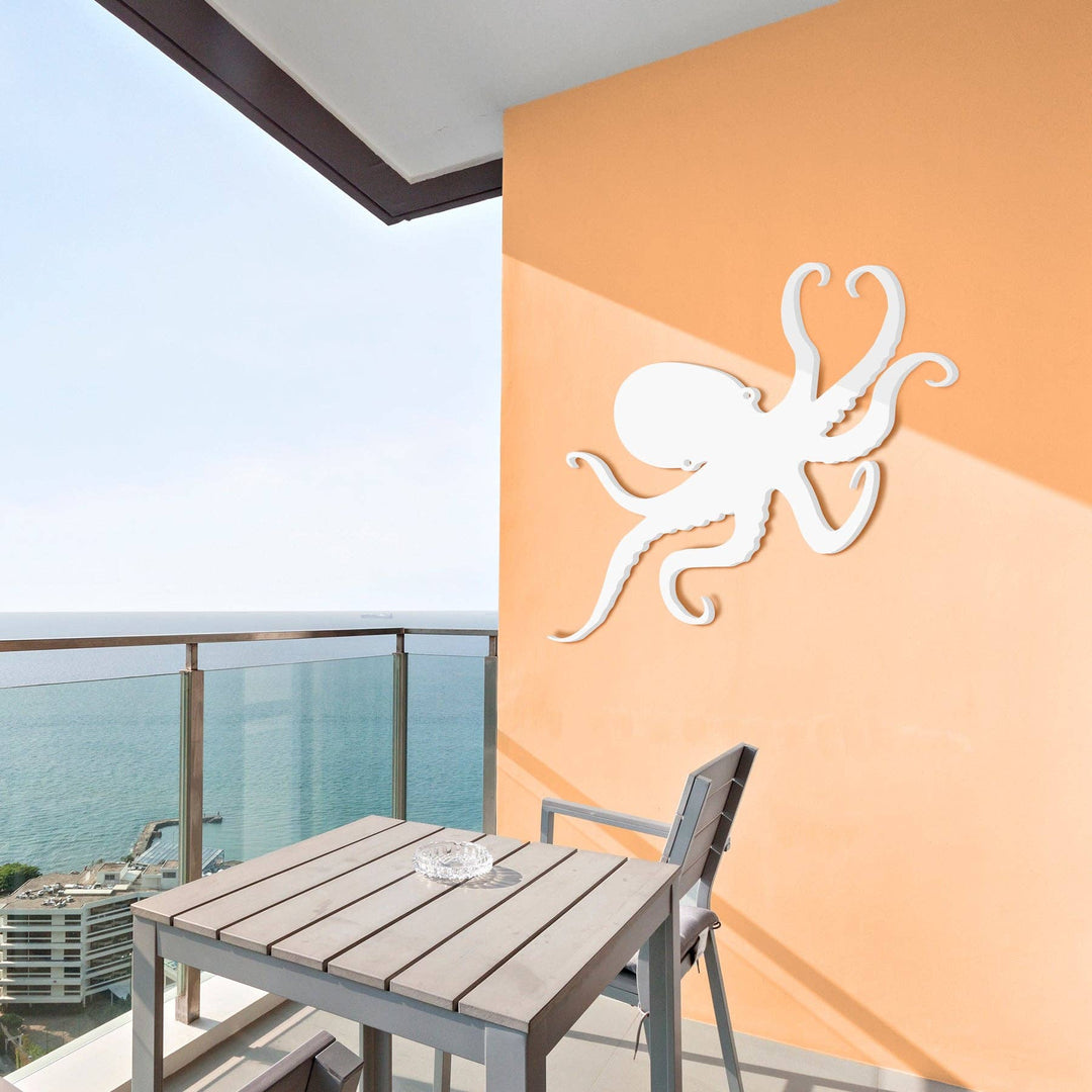 Outdoor Octopus Wall Art – PVC Coastal Beach House Decoration
