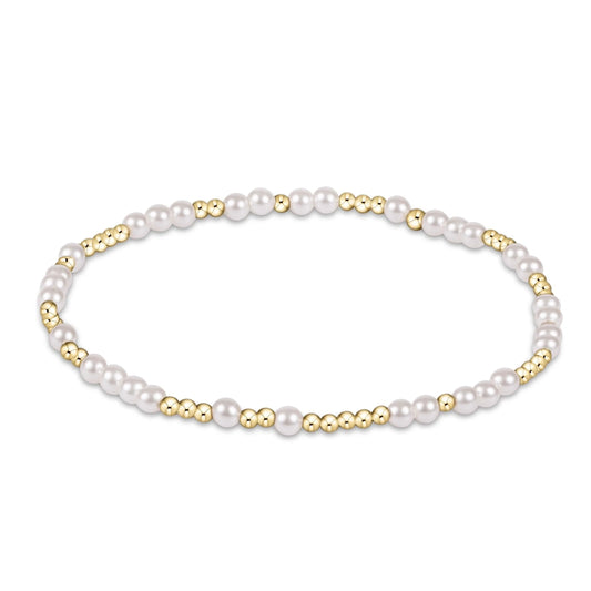 E Newton Hope Unwritten 3mm Bead Bracelet Pearl