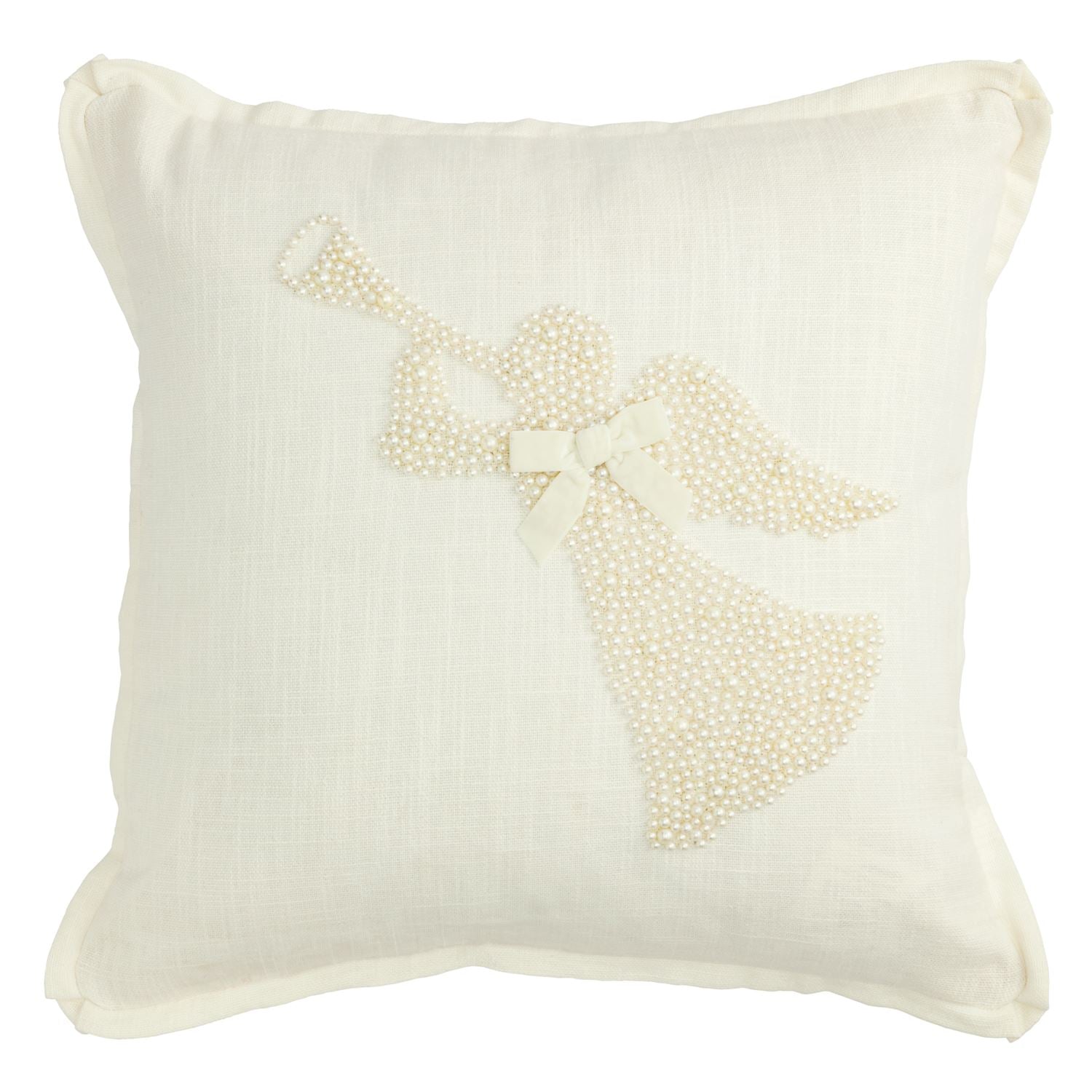 Mud Pie Beaded Bow Pillow - Thumbnail 3