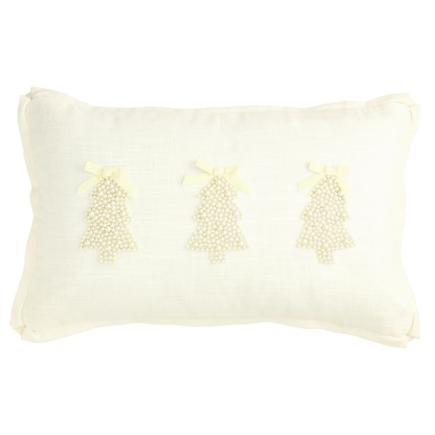 Mud Pie Beaded Bow Pillow - Thumbnail 2