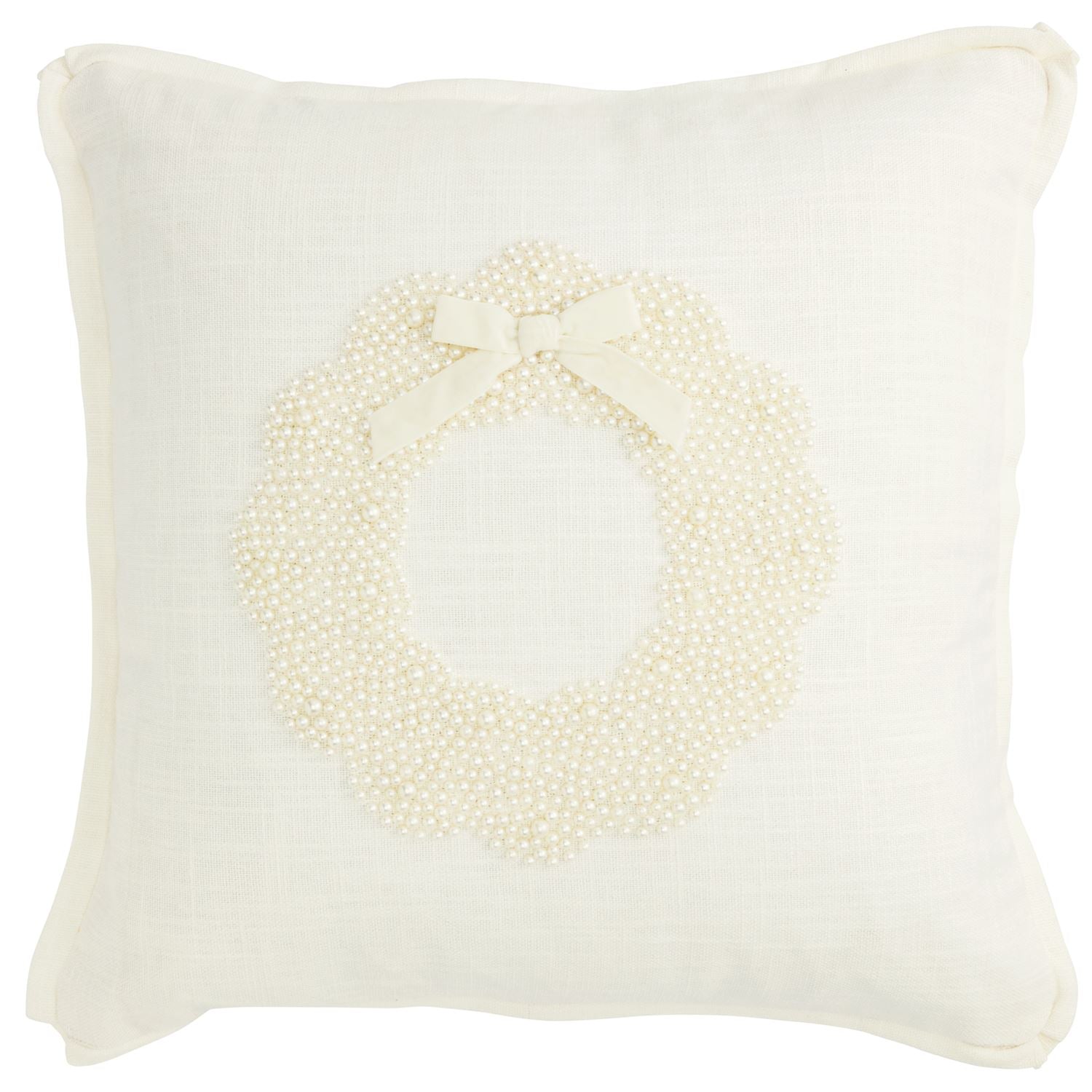 Mud Pie Beaded Bow Pillow - Thumbnail 4