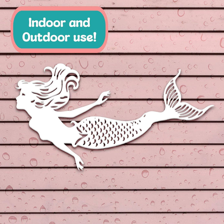 Mermaid Wall Art – Weatherproof PVC Decor for Beach House, Porch & Pool