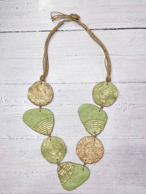 Multi Shape Paper Mache Necklace