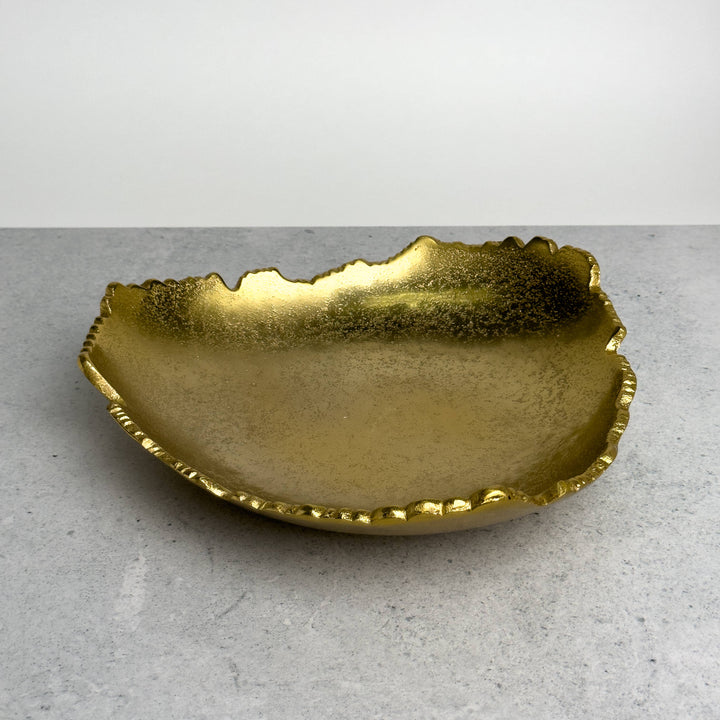 Golden Torn Texture 3-Point Bowl
