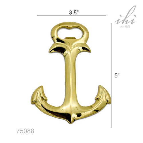 Golden Brass Anchor Bottle Opener