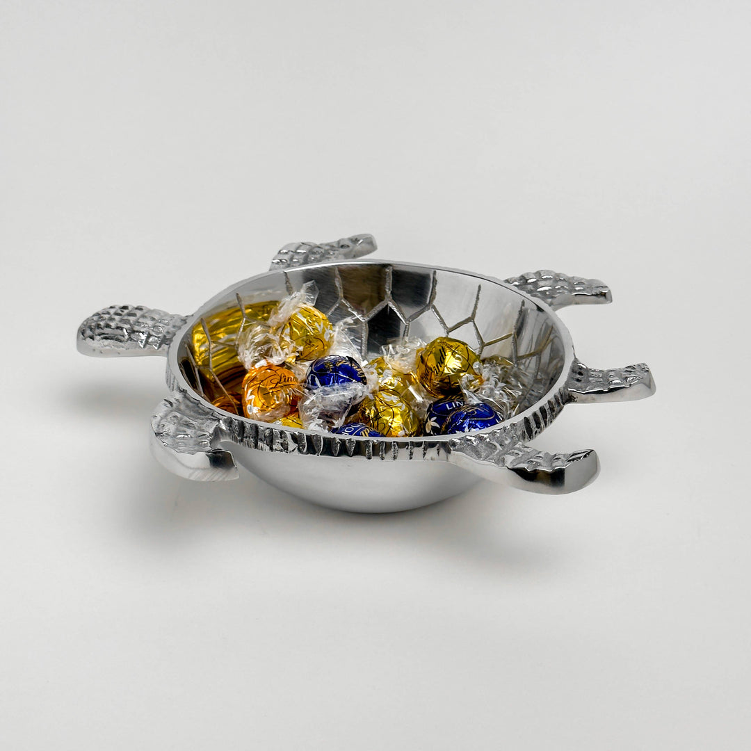 Aluminum Etched Turtle Bowl