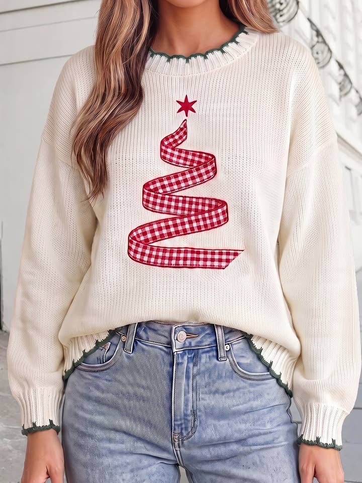 Ribbon Tree Sweater