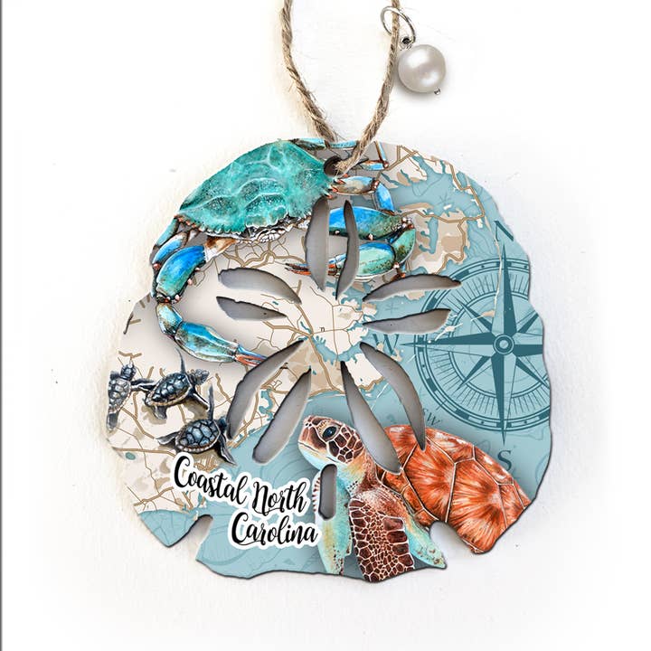 Sand Dollar FMB Wood Ornament