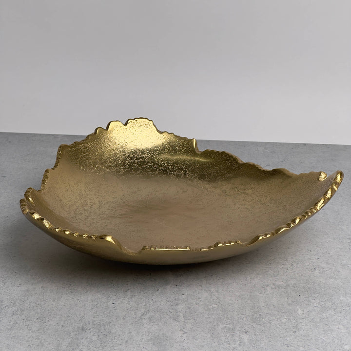 Golden Torn Texture 3-Point Bowl