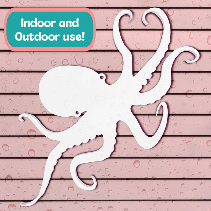 Outdoor Octopus Wall Art – PVC Coastal Beach House Decoration