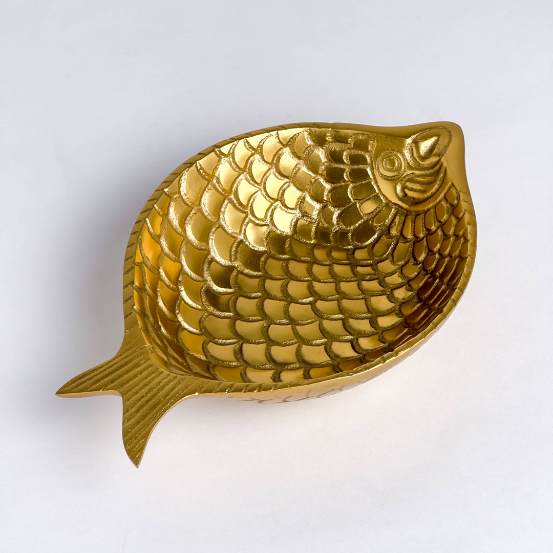 Etched Gold Fish Bowl