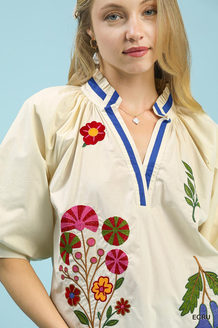 Umgee Embroidered Top