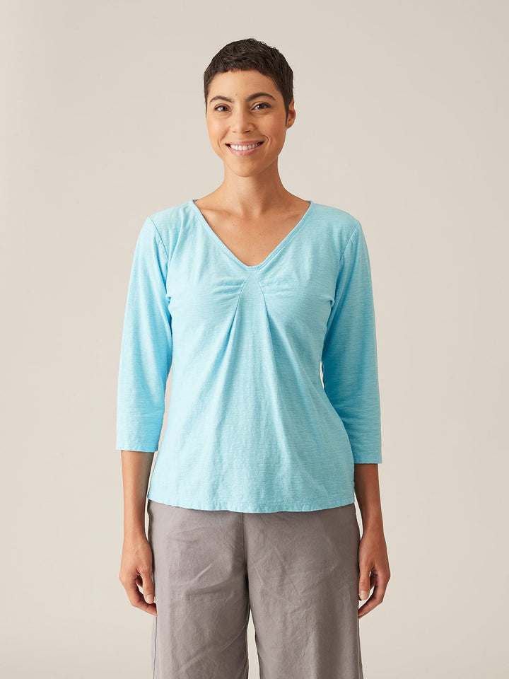 Cut Loose 3/4 SLV Tuck Front Tee