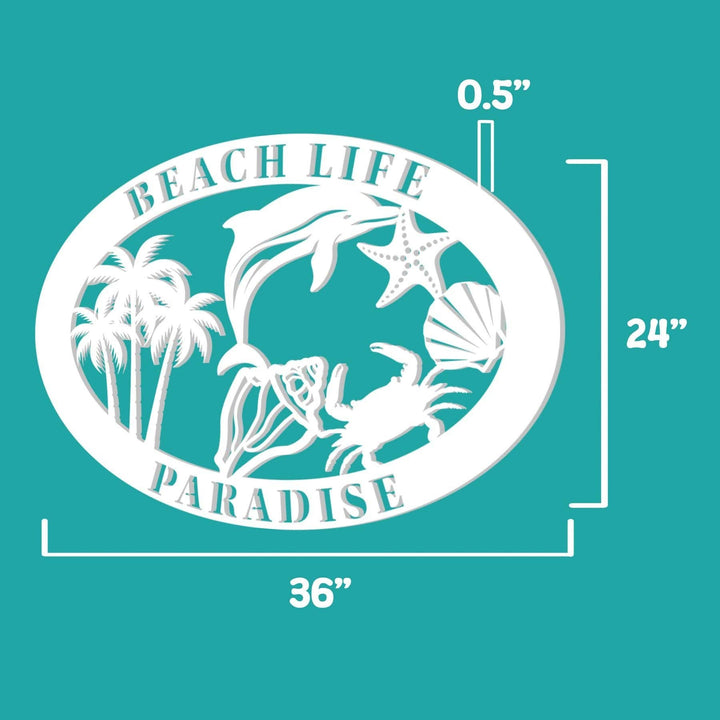 Custom Beach House Sign: 36"
