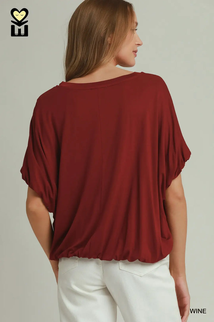 Top Bubble hem and sleeve