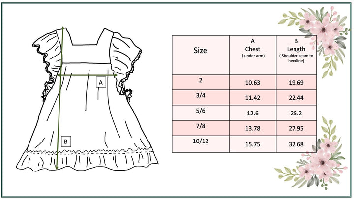 Girls Tropical Ruffle Dress