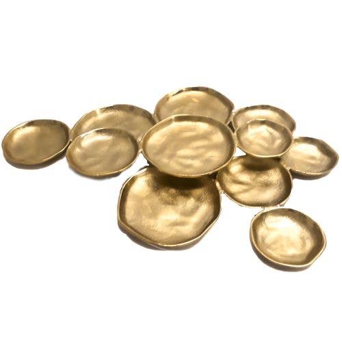 Gold Textured 11-Plate Cluster Platter