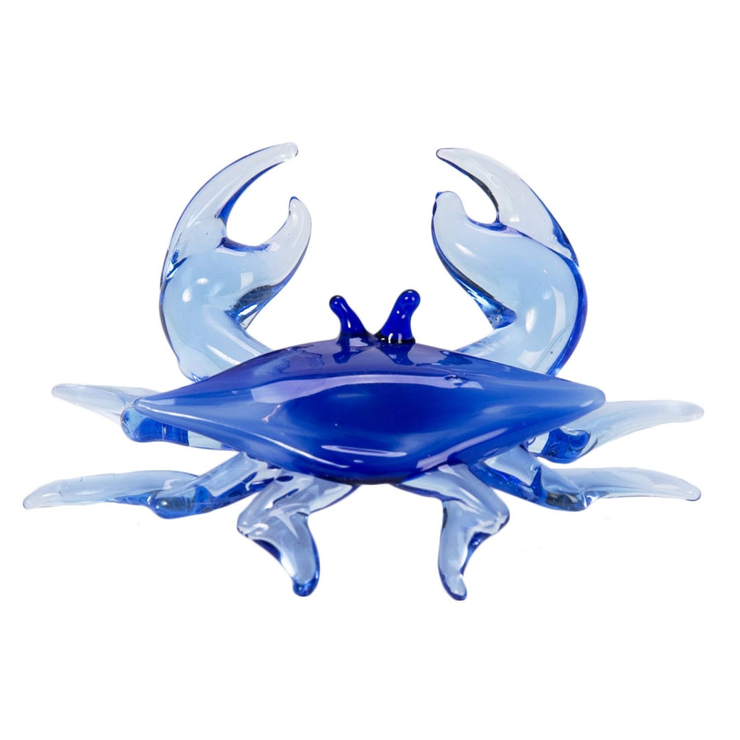 Small Blue Crab Glass Figurine