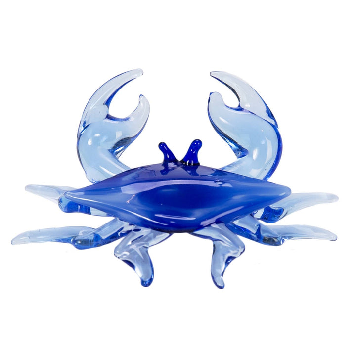 Small Blue Crab Glass Figurine