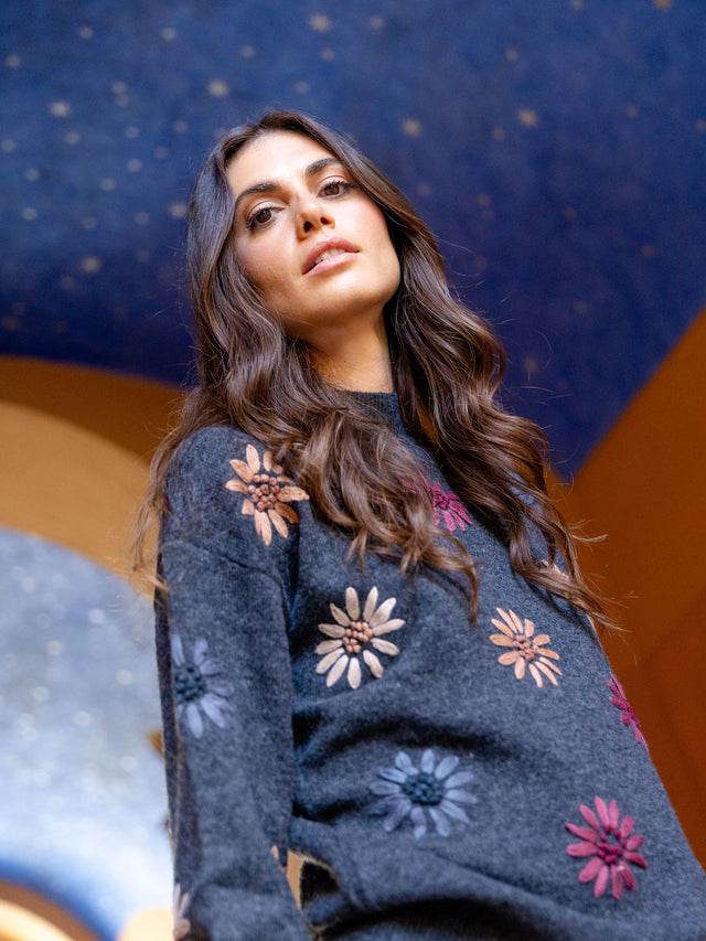 Charlie B Floral Sweater