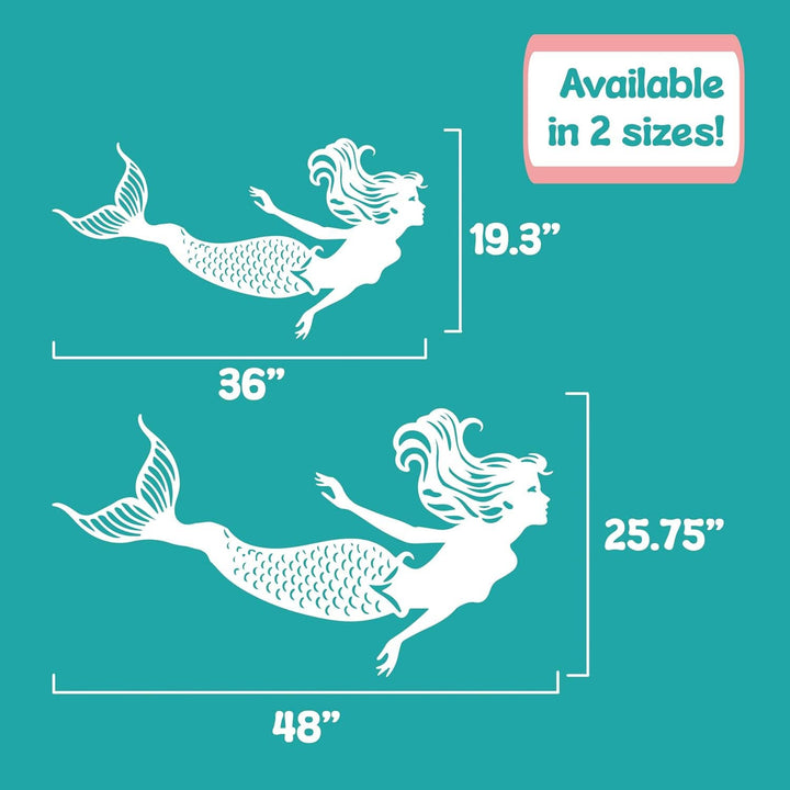 Mermaid Wall Art – Weatherproof PVC Decor for Beach House, Porch & Pool