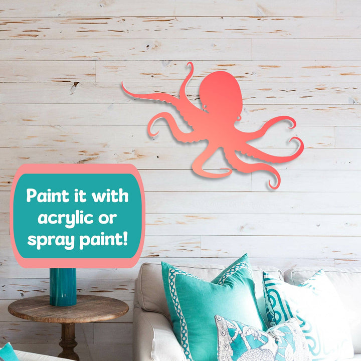 Outdoor Octopus Wall Art – PVC Coastal Beach House Decoration