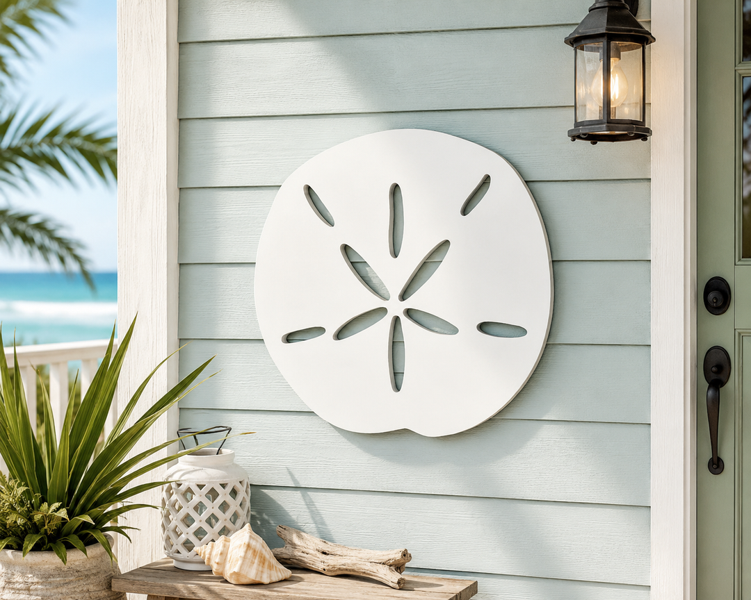 Sand Dollar Wall Decor, Coastal Sign for Beach House, PVC Sand Dollar