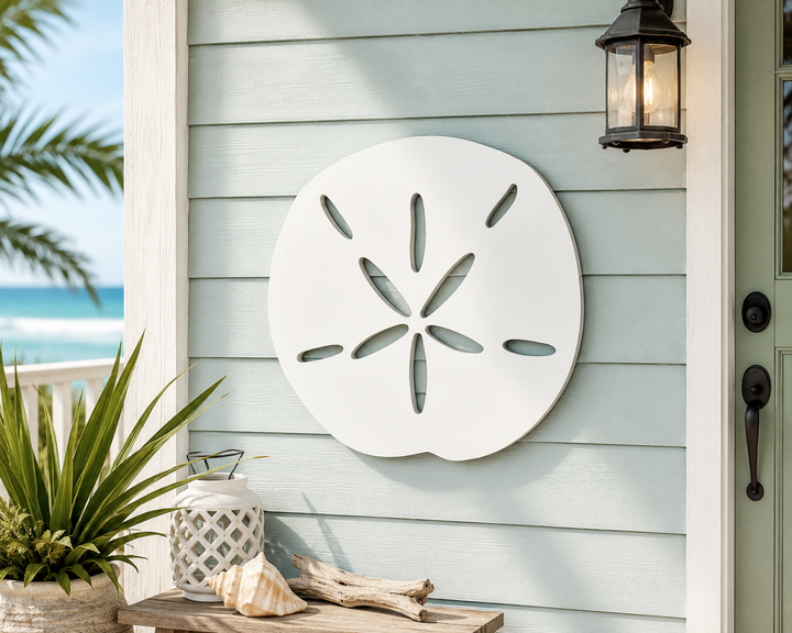 Sand Dollar Wall Decor, Coastal Sign for Beach House, PVC Sand Dollar