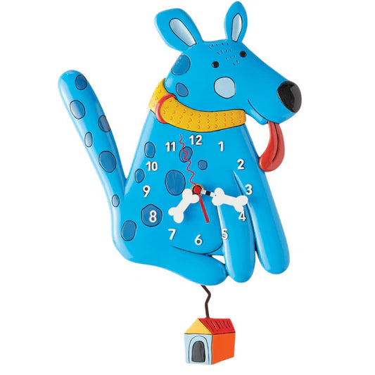 Clock Blue Buddy Dog