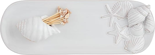 Mud Pie Sea Shell Toothpick Tray Set