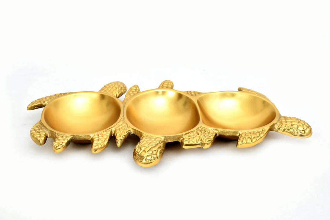 Golden Sea Turtle Tray