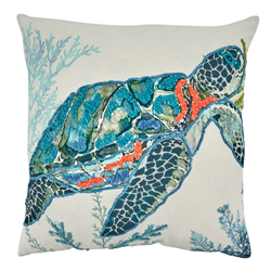 Throw Pillow Cover Sea Turtle