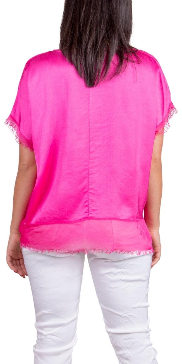 Gigi Moda Raw Edge Silk Top