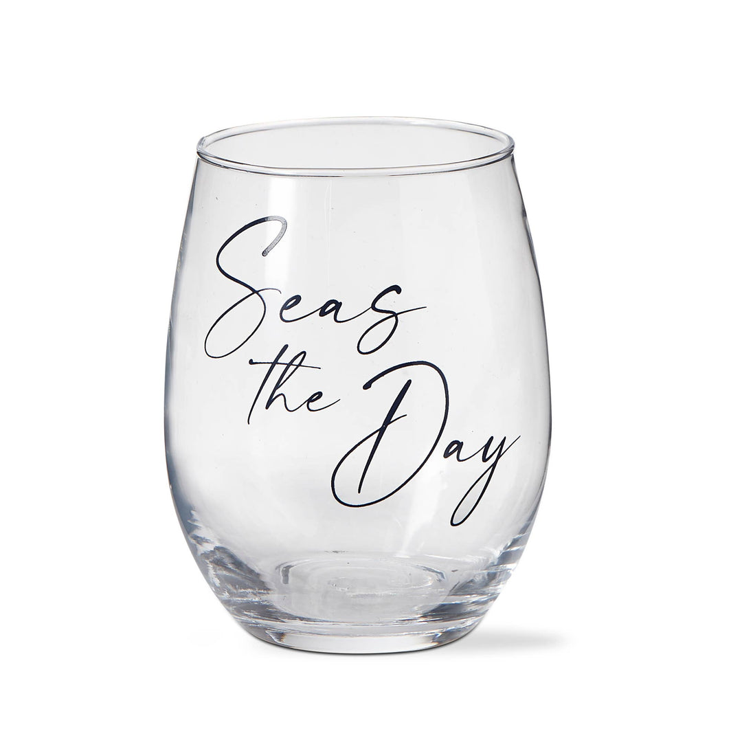 Seas The Day Stemless Wine Glass
