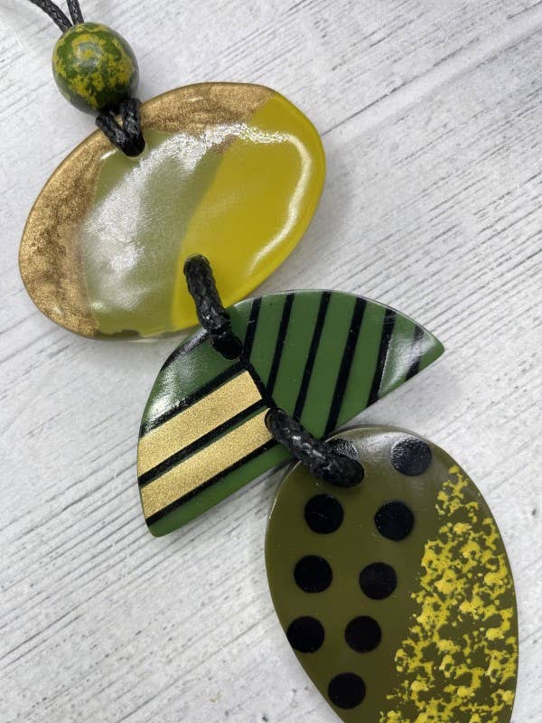 Olive & Lime  Adjustable Necklace