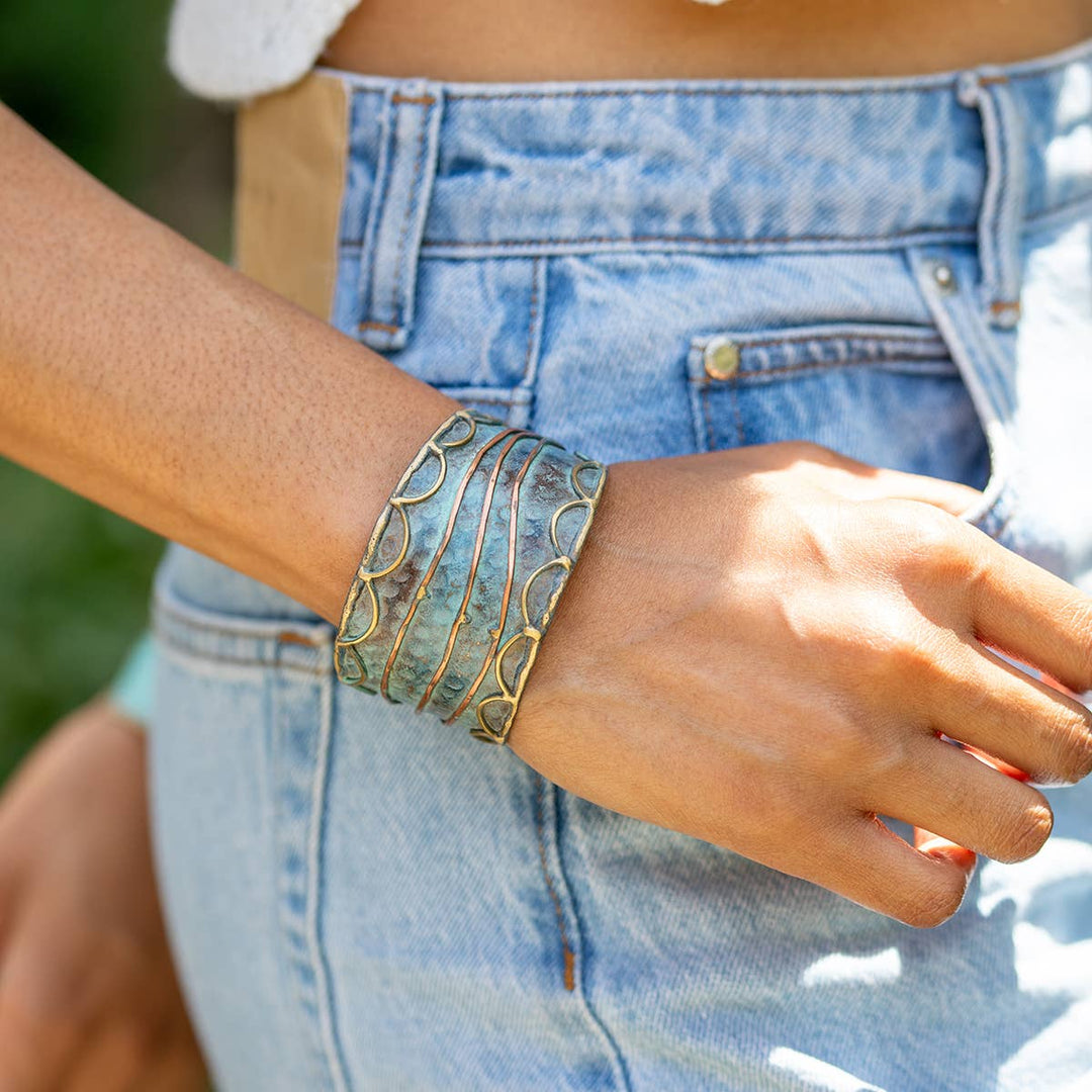 Handcrafted Patina Cuff Bracelet