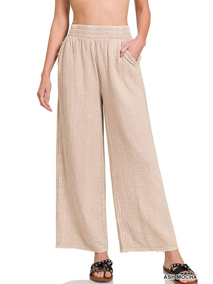 Washed Gauze Pants