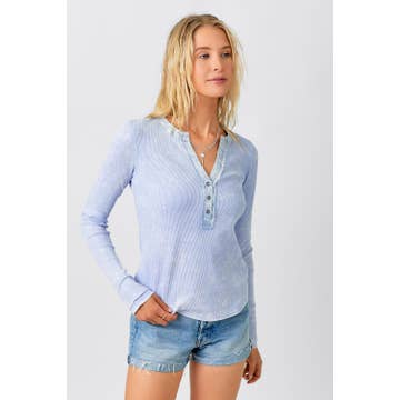 Mineral Washed Henley Top