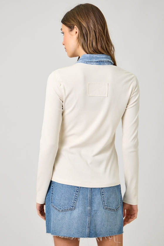 Washed Thermal Button Down