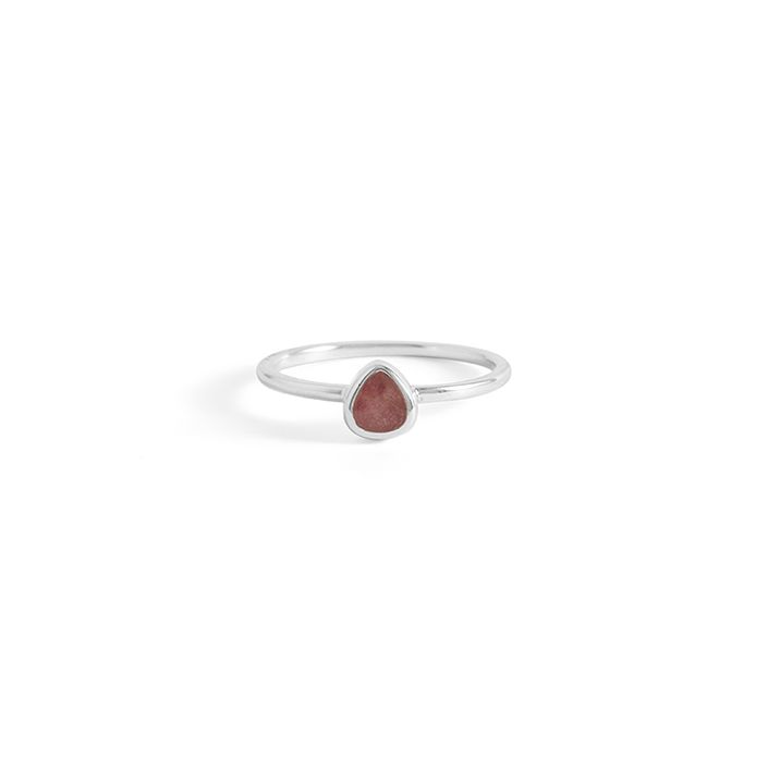 Dune Geometric Pear Stacker Ring