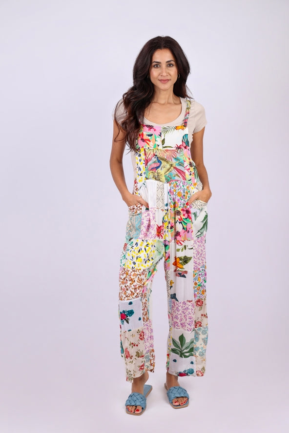 Sacred Threads Floral Overalls